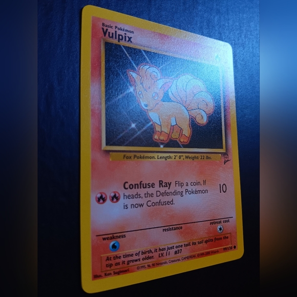 Vulpix Pokemon Card - Base Set 2 - NO. 99/130 Common Non-Holo - Picture 3 of 9